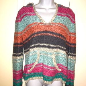 American Rag baja hot pink sweater colorbock Small